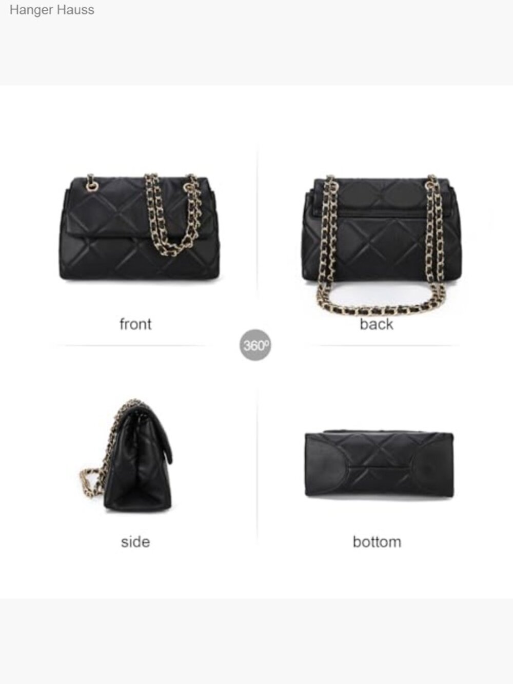 Quilted Crossbody Bag for Women Small Shoulder Purse Trendy Clutch - Picture 5 of 7